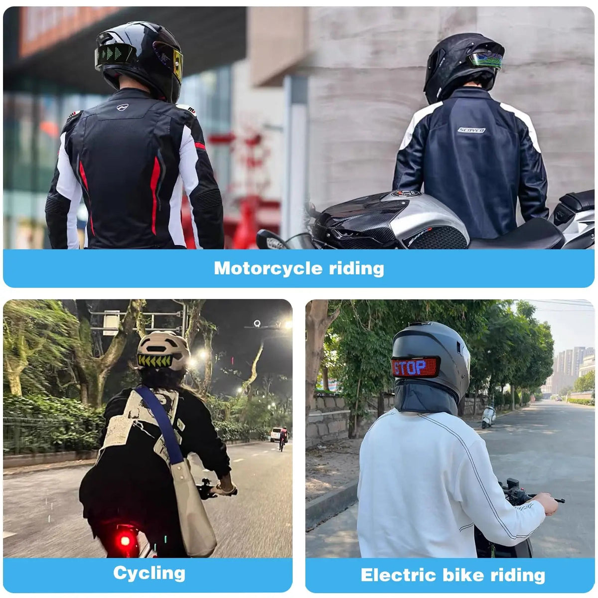 Motorcycle Helmet Programmable LED Display