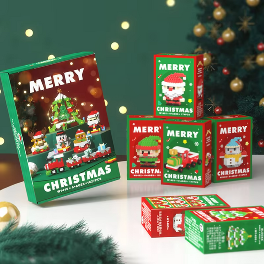 Christmas Gifts Micro Building Block Series Santa Claus Reindeer Puzzle