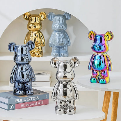 Aesthetic Bear Brick Ceramic Statue