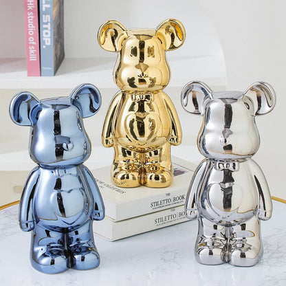 Aesthetic Bear Brick Ceramic Statue