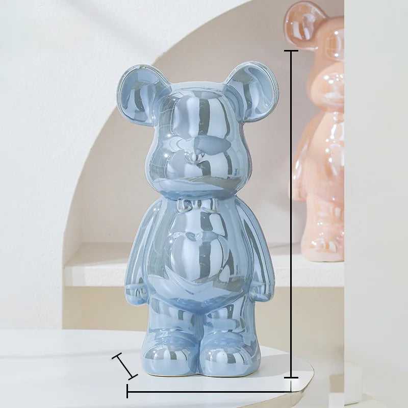 Aesthetic Bear Brick Ceramic Statue