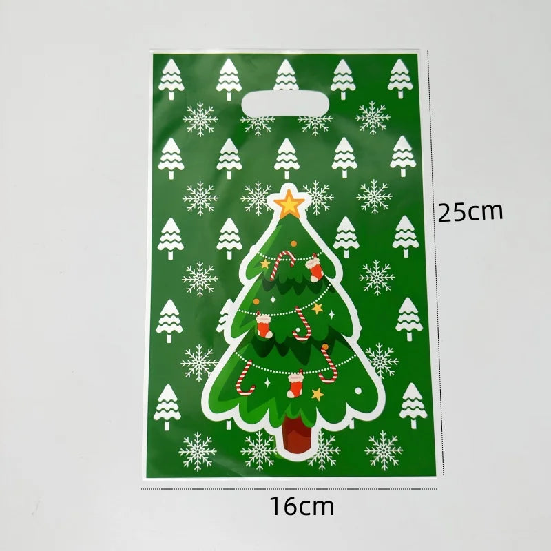 Christmas Plastic Handle Bag Santa Claus